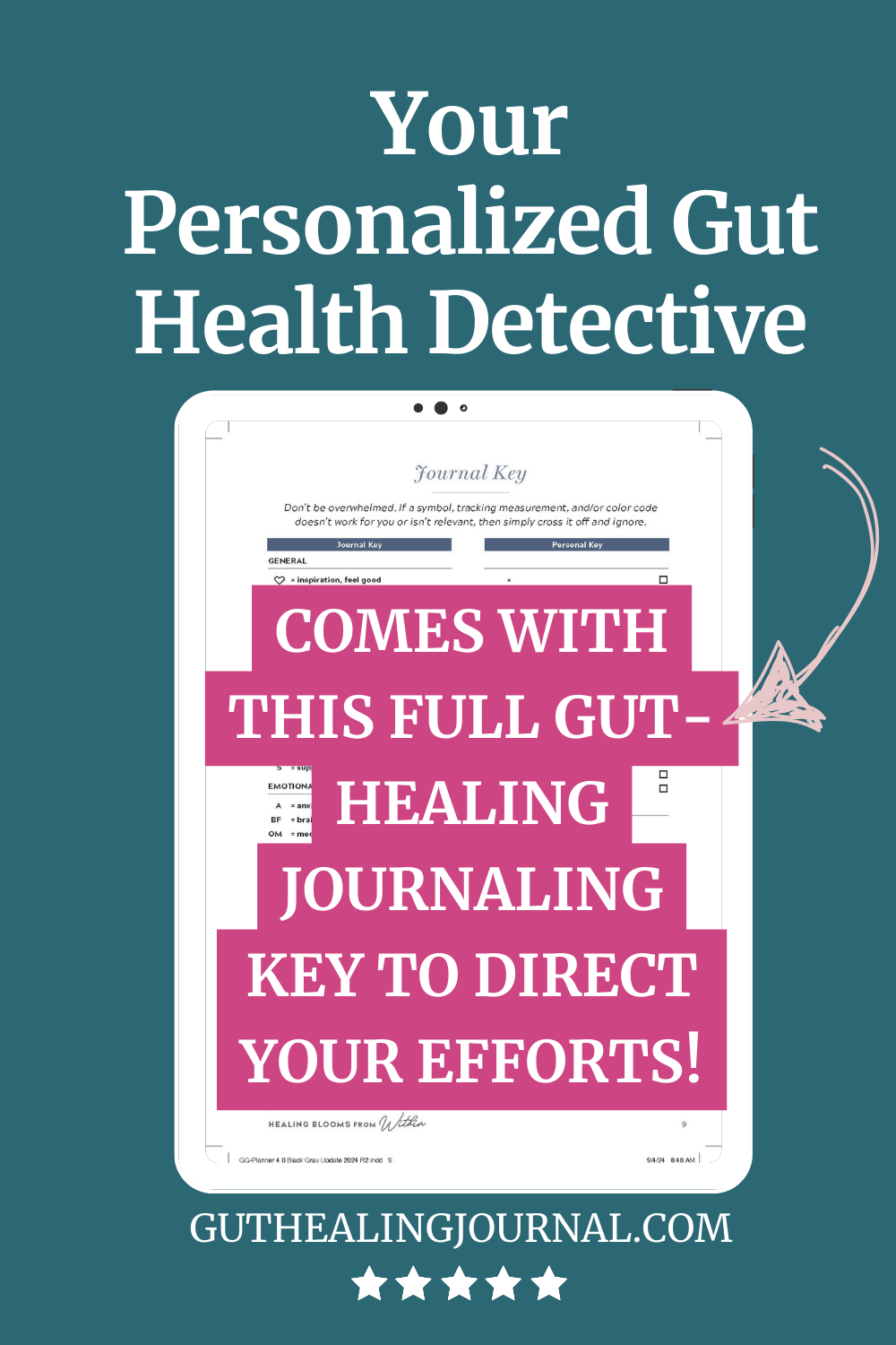 Healing Blooms from Within [hardcover, 90-day journal]